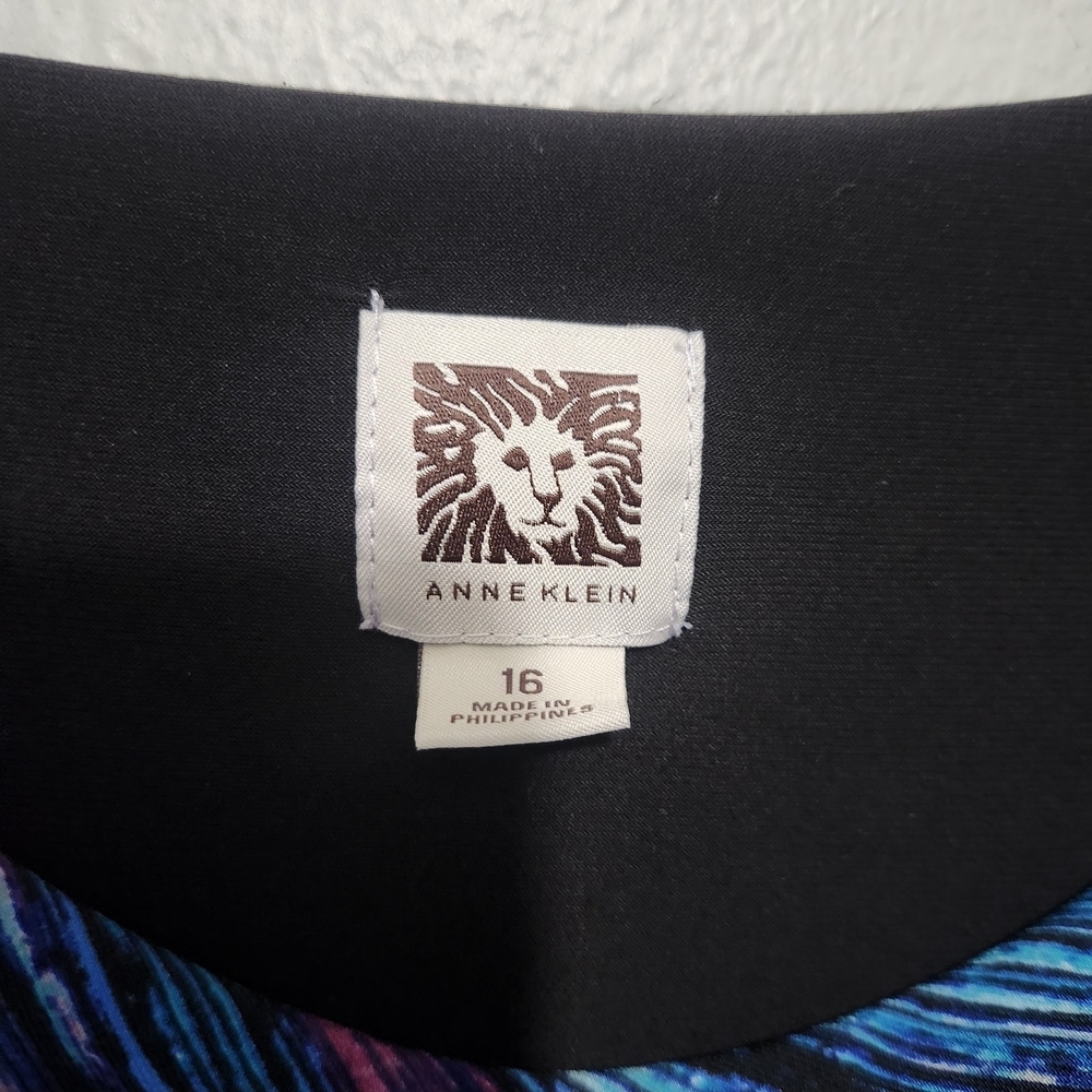 Anne Klein Multicolor Striped Dress Size 16 - Picture 3 of 7